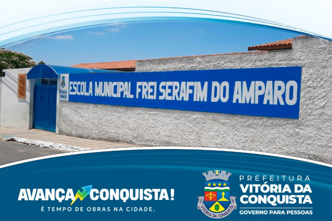 Prefeitura entrega Escola Municipal Frei Serafim do Amparo totalmente revitalizada nesta segunda-feira, 11