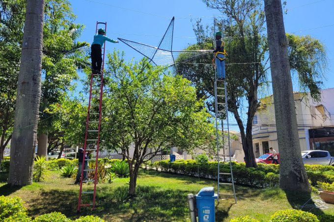 Natal Conquista de Luz: Prefeitura inicia decoração da Praça Tancredo Neves