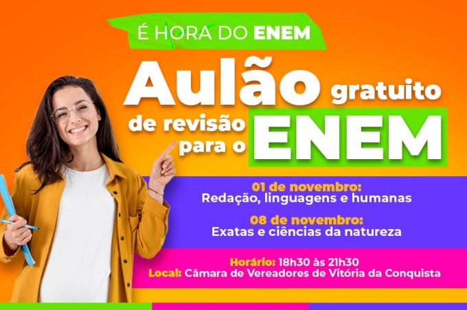 Por meio da Coordenação da Juventude, Prefeitura promove aulões gratuitos de revisão para o Enem