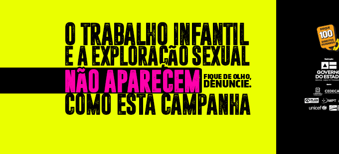 Prefeitura alerta população quanto ao trabalho infantil e exploração sexual neste carnaval
