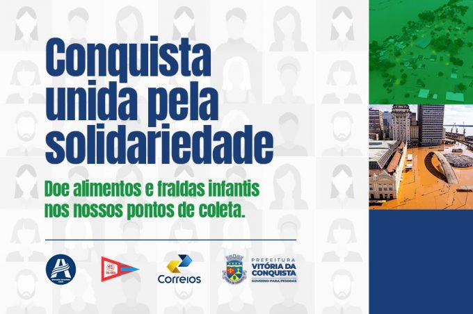 Em parceria com os Correios, Prefeitura lança campanha de ajuda humanitária às famílias do Rio Grande do Sul