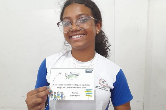 Aluna da rede municipal vence etapa regional de concurso do Sicoob e agora disputa a nacional