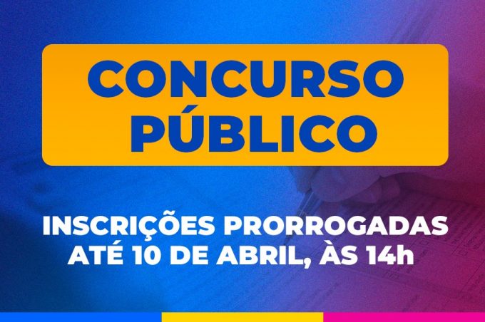 Concurso público: Prefeitura prorroga inscrições até as 14h desta quarta-feira, 10