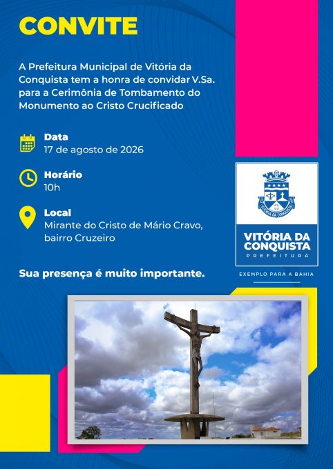 Foto: Reprodução/Prefeitura de Vitória da Conquista - BA