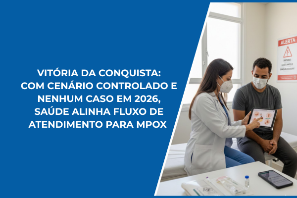 Vitória da Conquista: com cenário controlado e nenhum caso em 2026, Saúde alinha fluxo de atendimento para Mpox