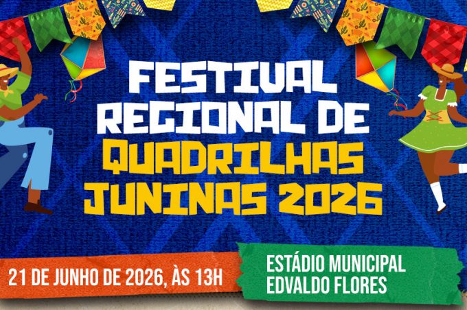 Festival Regional de Quadrilhas Juninas promete movimentar Estádio Municipal Edvaldo Flores