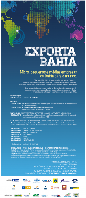 Folder Exporta Bahia Vitória da Conquista