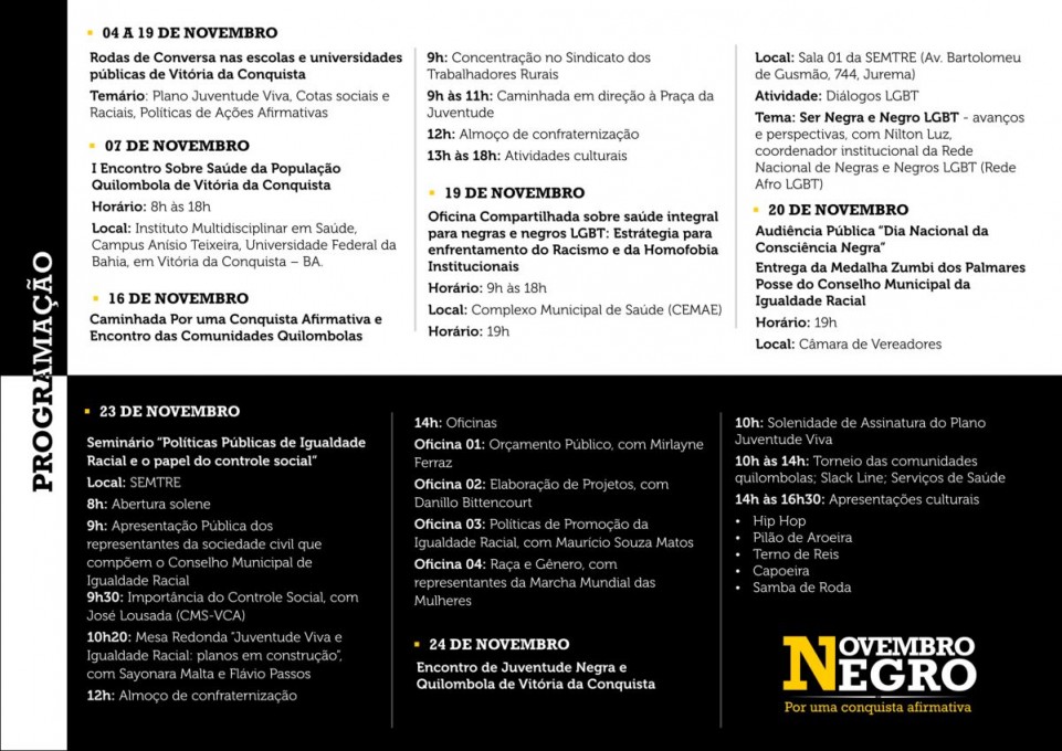 Folder - Novembro Negro - verso