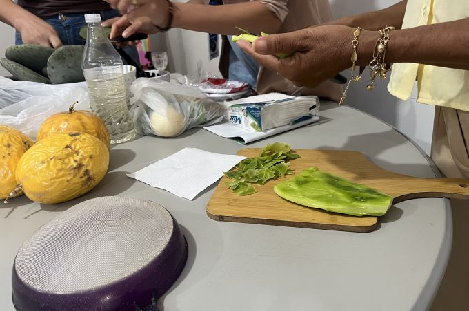 Crav promove oficina para mulheres atendidas pelo serviço sobre uso da palma na alimentação