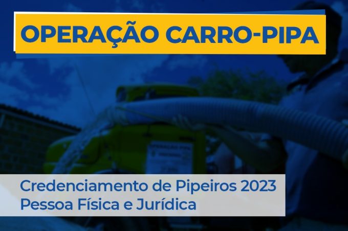 Defesa Civil inicia cadastramento de pipeiros para Operação Carro-Pipa