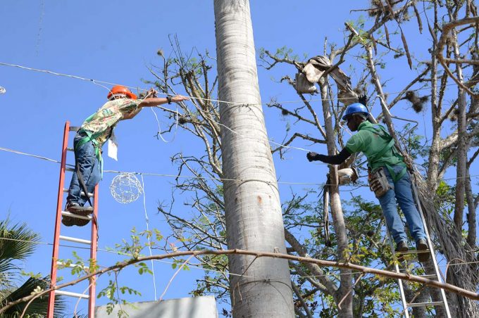 Natal Conquista de Luz: estrutura da decoração da Praça Tancredo Neves começa a ser instalada
