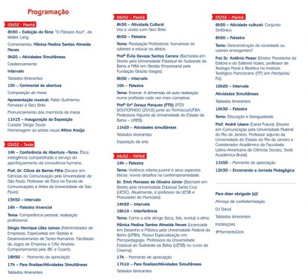 Programação - Jornada