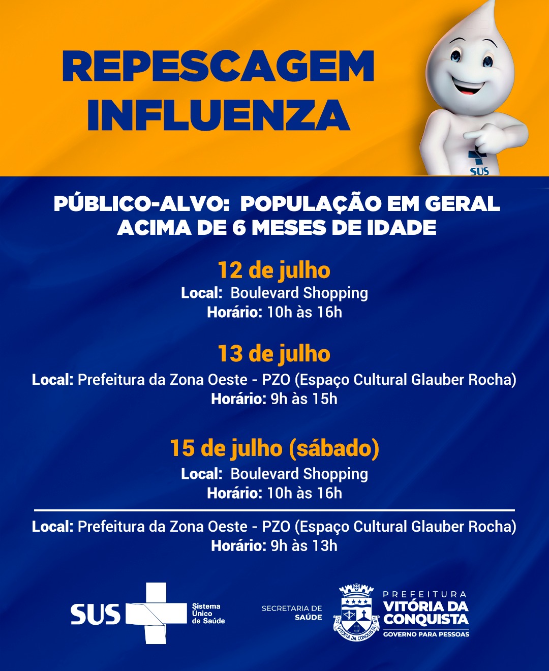 Prefeitura promove nova repescagem de vacinação contra a gripe a partir ...