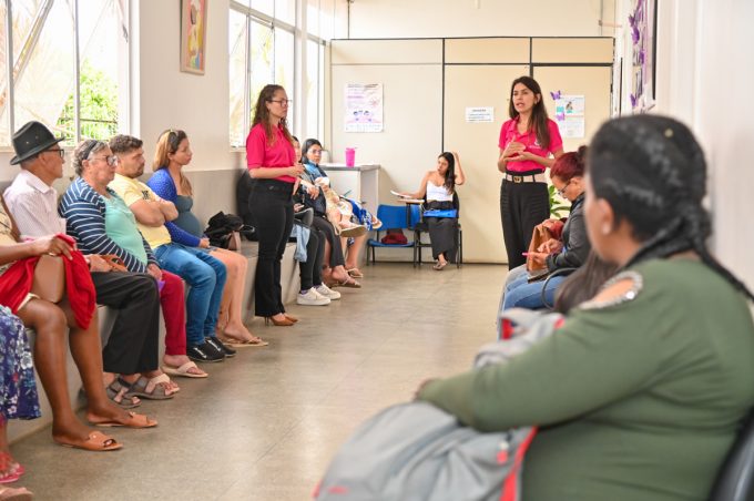 SMPM em Movimento realiza ação sobre violência contra a mulher para gestantes atendidas pelo Hospital Esaú Matos