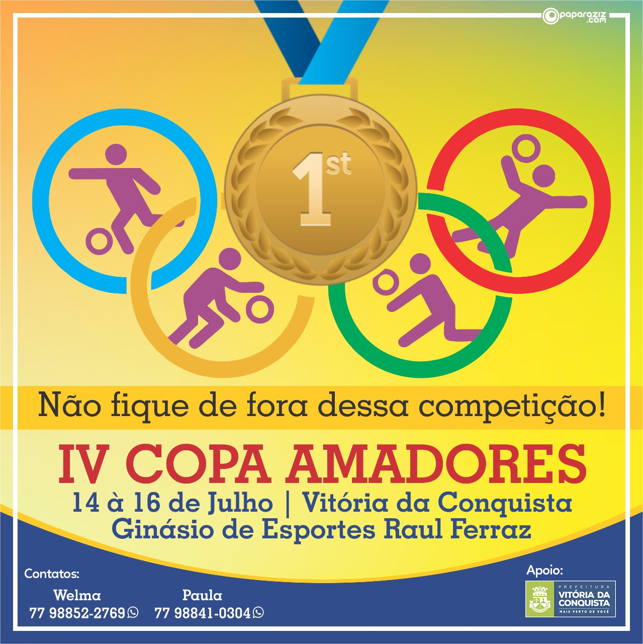 IV Copa Amadores de Esporte começa nesta quinta-feira, 13