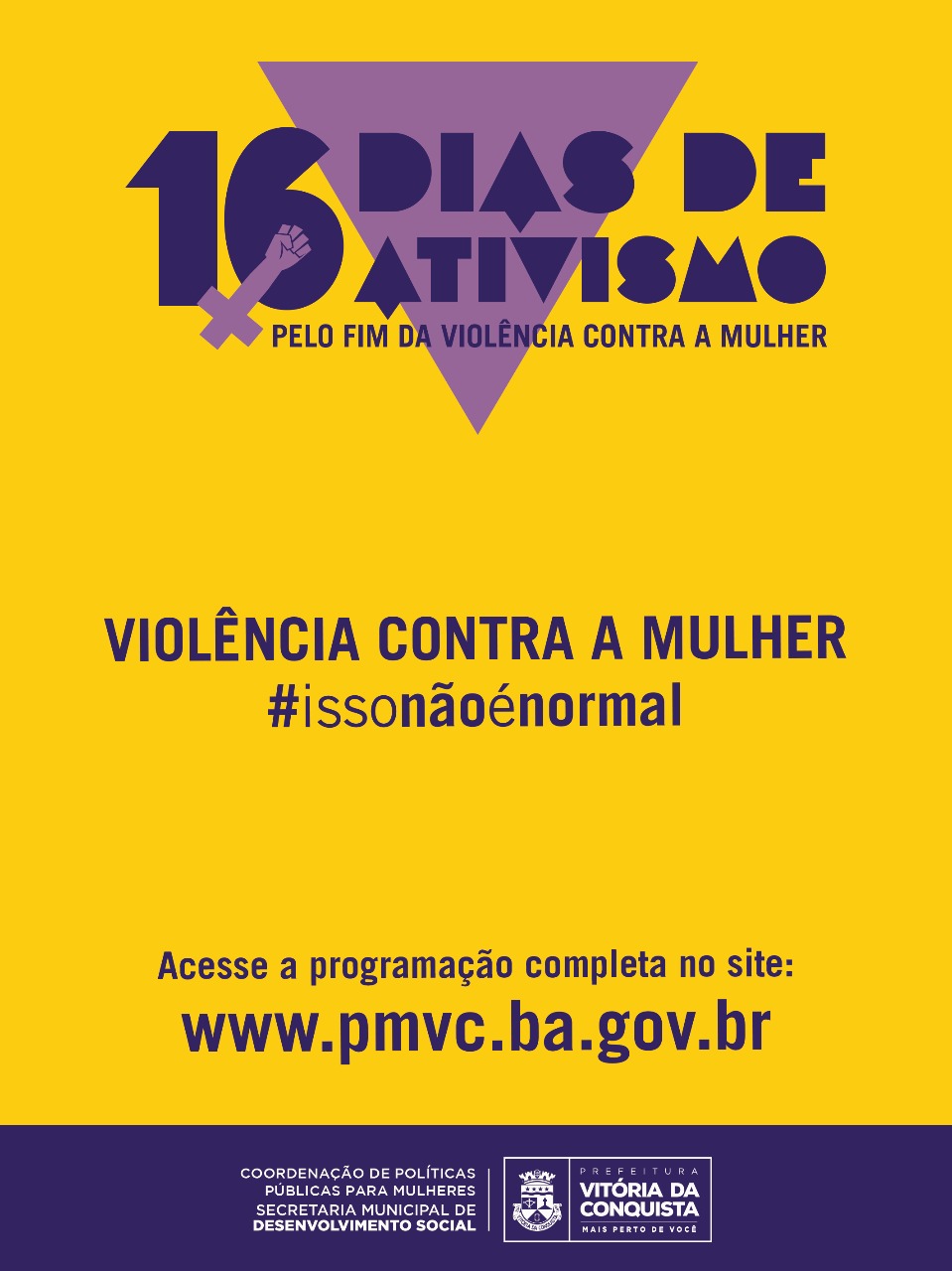 Prefeitura promove 16 Dias de Ativismo pelo fim da violência contra mulher