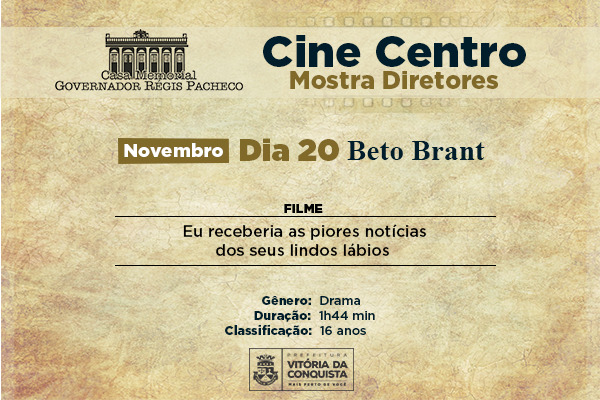 “Eu receberia as piores notícias dos seus lindos lábios”, de Beto Brant, será exibido nesta quarta-feira no Cine Centro