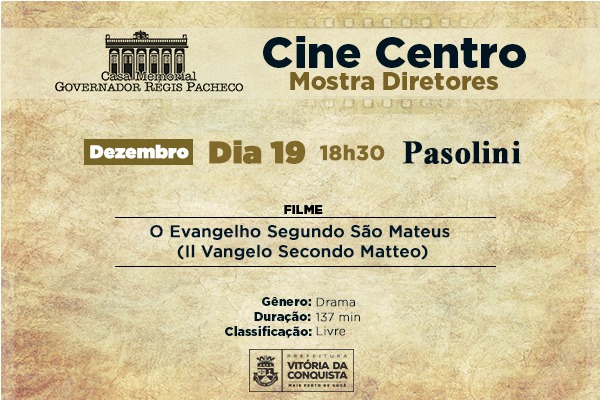 Mostra Cine Centro exibe último filme de 2019