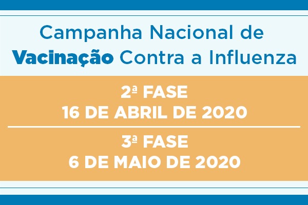Campanha de Vacinação contra a Influenza: Ministério da Saúde altera públicos-alvo da segunda e terceira fases