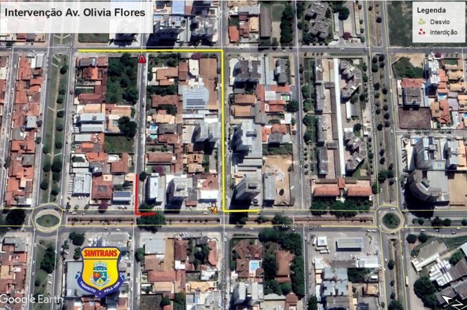 Secretaria de Mobilidade Urbana informa sobre desvio na Olívia Flores nesta terça-feira