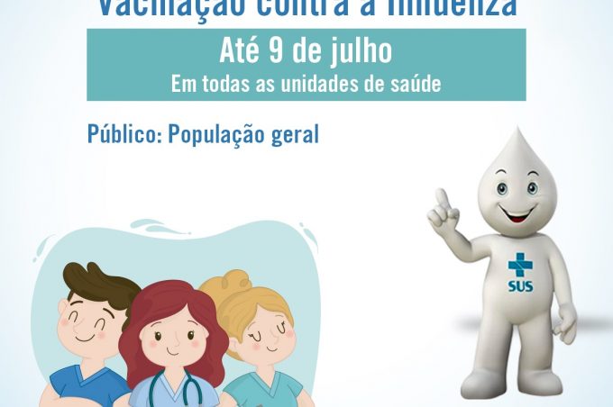 Vacina contra Influenza disponível para população geral nas unidades de Saúde