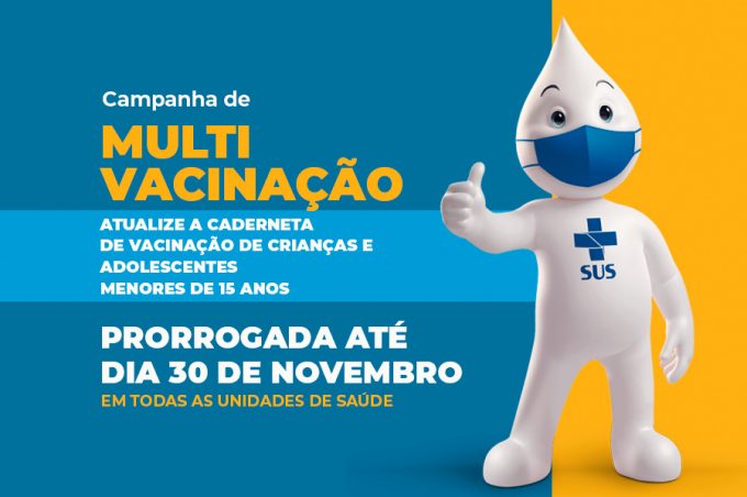 Campanha de atualização da caderneta de vacinação é prorrogada até 30 de novembro