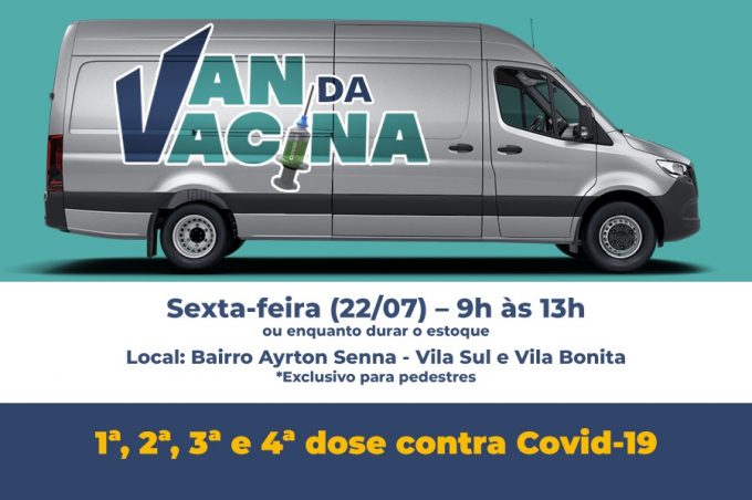 Van da Vacina estará nos residenciais Vila Sul e Vila Bonita nesta sexta-feira