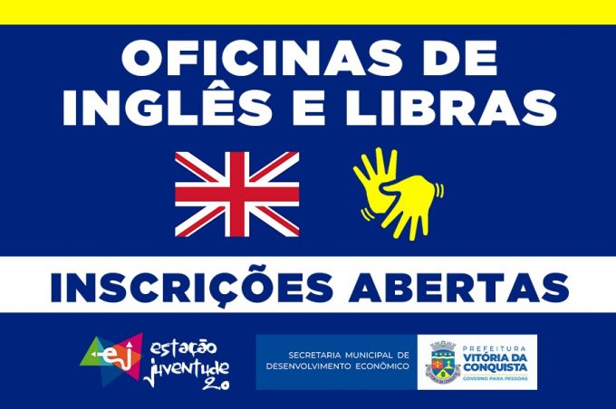 Coordenação da Juventude abre inscrições para oficinas de Libras e Inglês