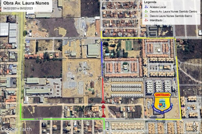 Trecho da Avenida Laura Nunes está interditado por conta de serviço da Embasa