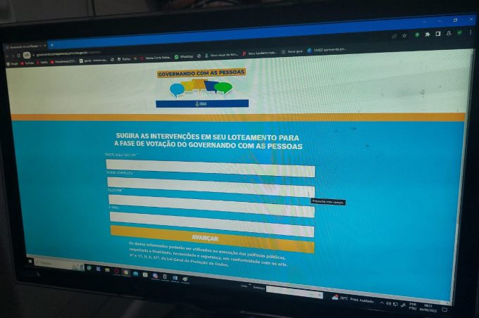 Votação on-line de moradores do Zabelê em obras e serviços do Governando com as Pessoas segue no feriado e final de semana