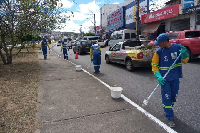 Sesep realiza mutirão de limpeza em vias onde ocorrerá o Desfile de 7 de Setembro