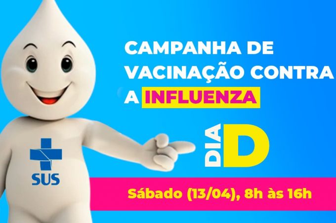 Dia D de vacinação contra gripe acontece neste sábado em Vitória da Conquista