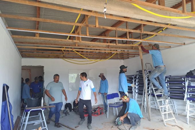 Smed realiza visita técnica em obra na Escola Municipal Tenente-Coronel Manoel Joaquim Pinto Paca