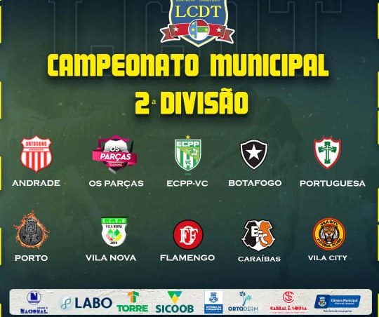 Segunda Divisão do Campeonato Municipal de Futebol começa neste final de semana