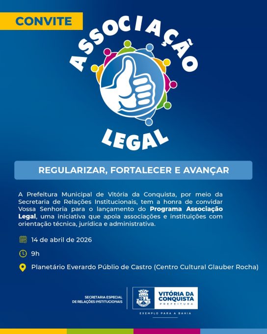 Foto: Reprodução/Prefeitura de Vitória da Conquista - BA