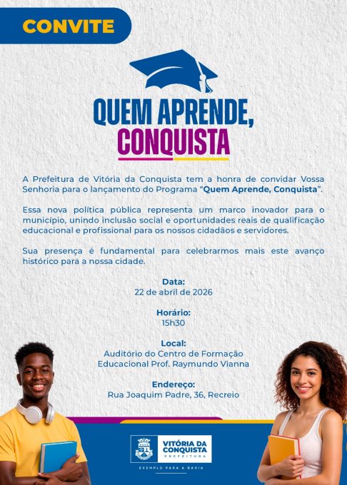 Foto: Reprodução/Prefeitura de Vitória da Conquista - BA