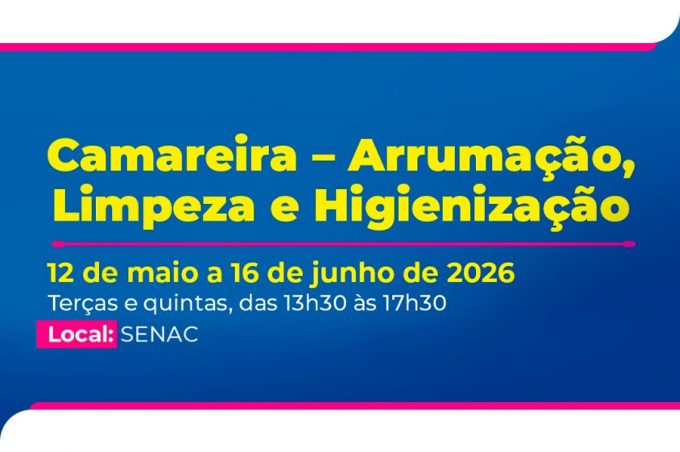 Curso de Camareira começa nesta terça, 12. Inscrições seguem abertas