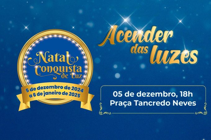 Acender das luzes na Praça Tancredo Neves será nesta quinta-feira, 5