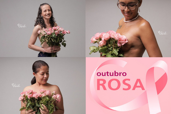 Mulheres que enfrentaram o câncer de mama participam de ensaio fotográfico na Campanha do Outubro Rosa