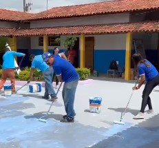 Smed realiza mutirão de manutenção na Escola Euclides da Cunha, em São Sebastião